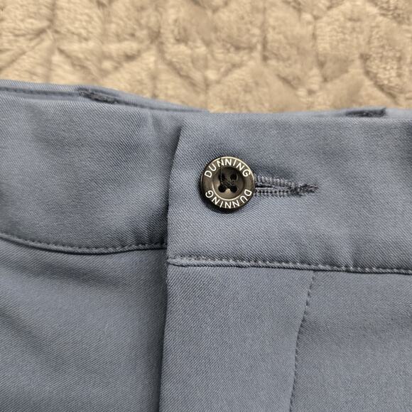 Dunning Golf Player Fit Woven 10" Short Mens 36 Solid Blue Performance Chino - Picture 8 of 10